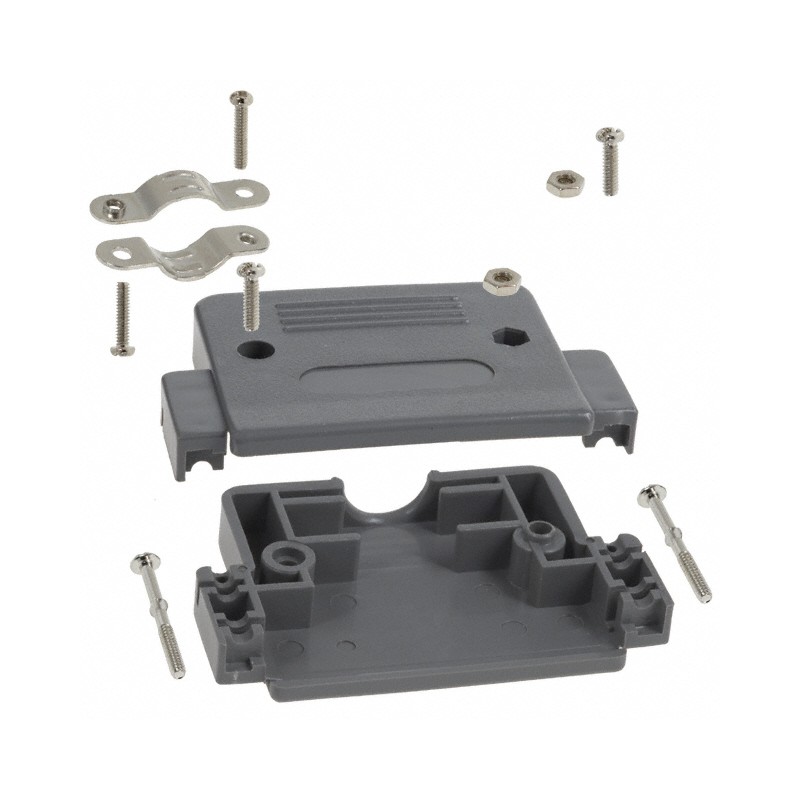 10 pcs : 977-050-010R031 - CONN BACKSHELL 50POS 180DEG GRAY