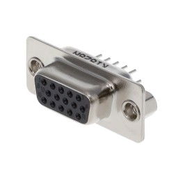 10 pcs : K86X-ED-15S-K - CONN D-SUB HD RCPT 15P VERT SLDR