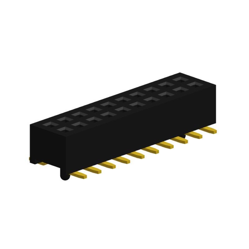 10 pcs : FHBD-SS020G1NBWL-FA4 - FEMALE HEADER VERTICAL 20POS SMD