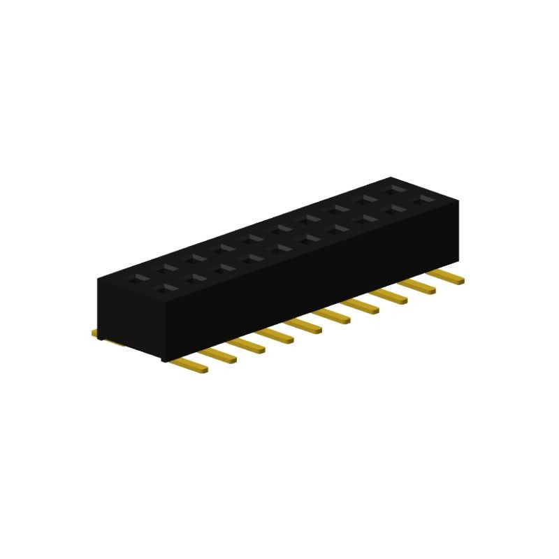 10 pcs : FHCD-SG020G1NBOL-E-F01 - FEMALE HEADER VERTICAL 20POS SMD
