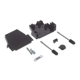 10 pcs : MHDSSK-P-25-L-K - 25 WAY D-SUB HOOD PLASTIC TOP AN