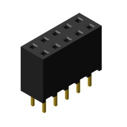 10 pcs : FHMD-DA010G1NBON-B - FEMALE HEADER VERTICAL THROUGH H