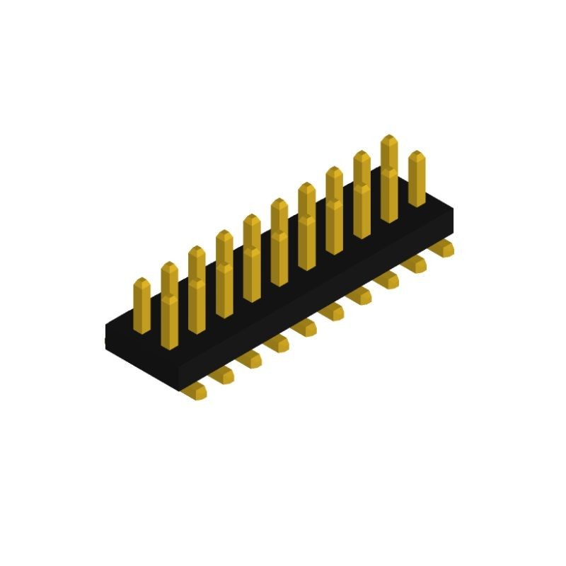 10 pcs : PHCD-SS020G1CBOLE-B346 - MALE HEADER VERTICAL 20POS SMD G