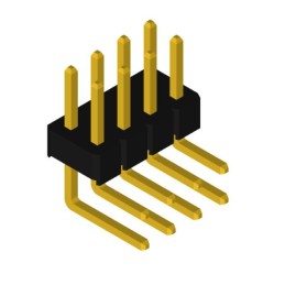 10 pcs : PHDD-RS008G1ABOPA-C072 - MALE HEADER RIGHT ANGLE THROUGH