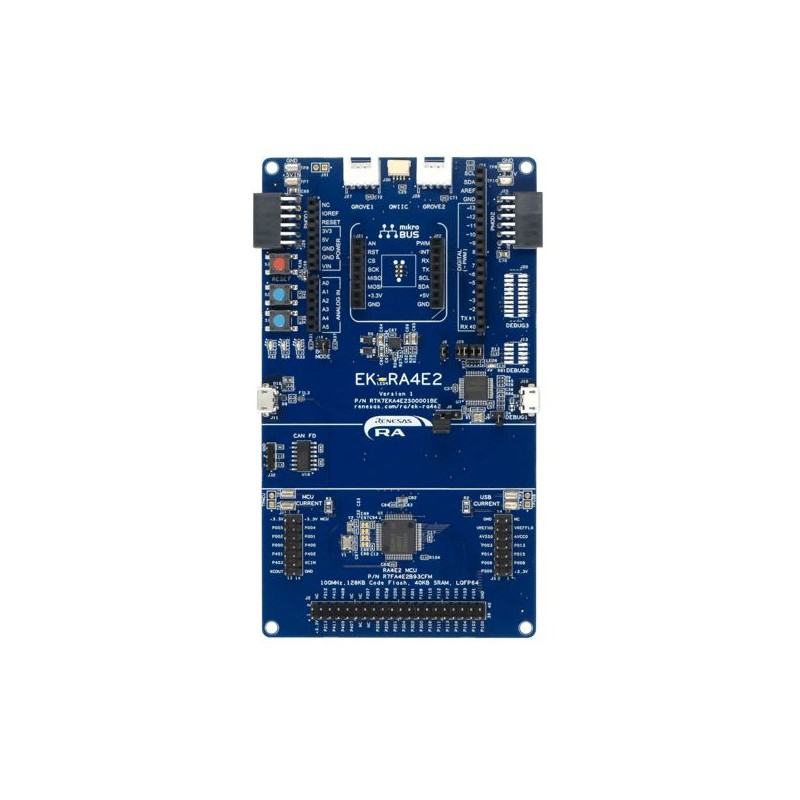 1 pcs - Renesas Electronics RA4E2 Fast Prototyping Board Microcontroller Prototyping Board RTK7FPA4E2S00001BE