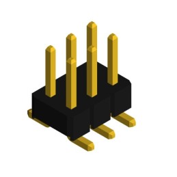 10 pcs : PHDD-SS006G1ABOGE-B005 - MALE HEADER VERTICAL SMD 6POS G/