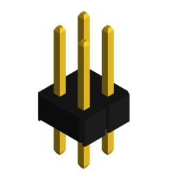 10 pcs : PHED-DS004G1ABOGA-A006 - MALE HEADER VERTICAL THROUGH HOL