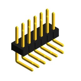 10 pcs : PHED-RS012G1ABOGA-C006 - MALE HEADER RIGHT ANGLE THROUGH