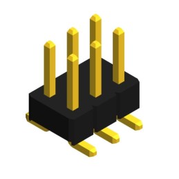 10 pcs : PHED-SS006G1ABONE-B300 - MALE HEADER VERTICAL SMD 6POS G/