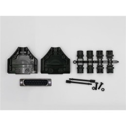 10 pcs : MHDTPPK25-DB25P-K - 25 WAY D-SUB HOOD PLASTIC TOP EN