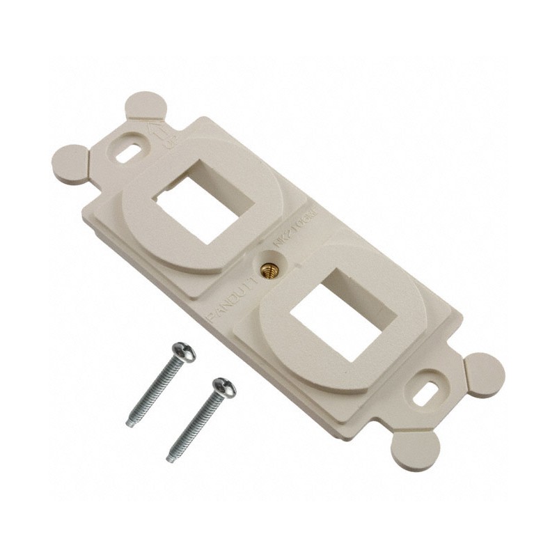 10 pcs : NK2106MFWH - MOD FRAME SNGL GANG 2PORT WHITE