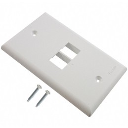 10 pcs : NK2FNWH - FACEPLATE SNGL GANG 2PORT WHITE