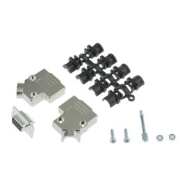 10 pcs : MHD45PK9-DB9S-K - 9 WAY D-SUB HOOD METPLAS SIDE EN