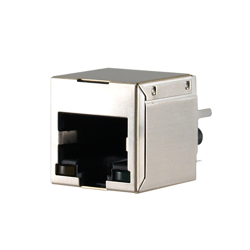 10 pcs : GDWLX-PNS-88-G/Y - 8P8C VERT. MOD JACK W/LED, GRN/Y