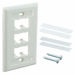 10 pcs : CFPL6IWY - FACEPLATE SNGL GANG 6PORT WHITE