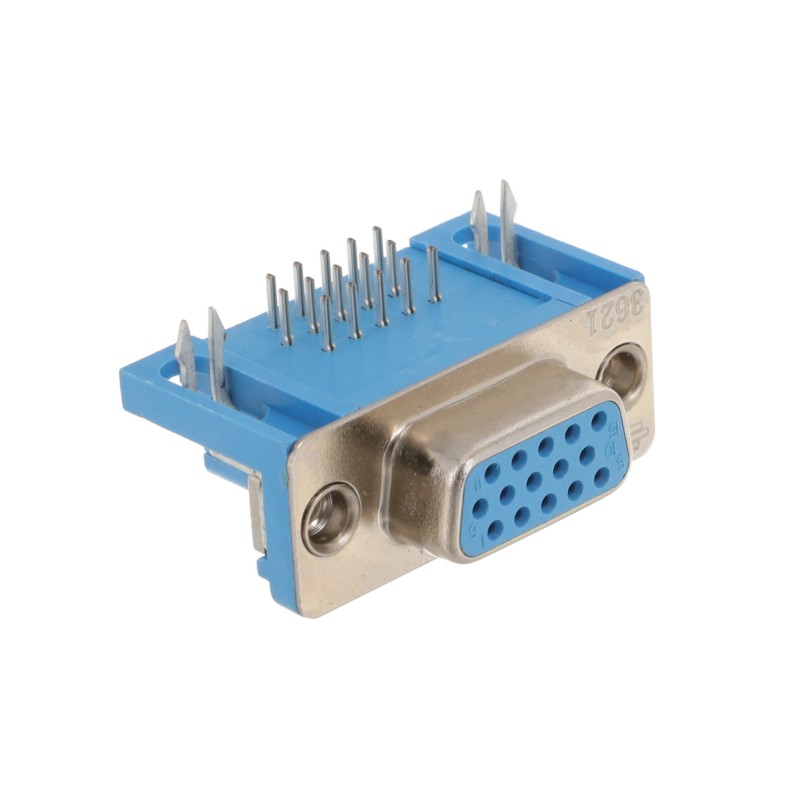 10 pcs : 2311586-4 - CONN D-SUB HD RCPT 15P R/A SLDR