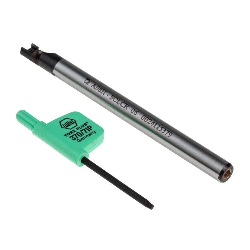 1 pcs - Pramet SCLCR Series Lathe Tool Holder for Use with CC Inserts, 8mm Height, 95° Approach, 100mm Length