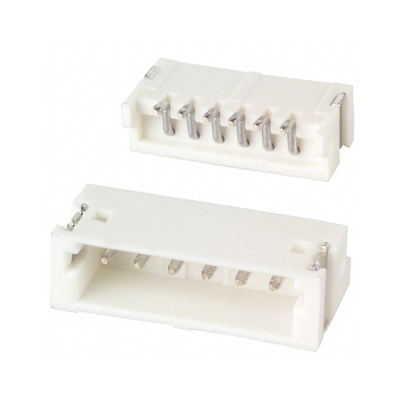 10 pcs : S6B-ZR-SM4A-TF - CONN HEADER SMD R/A 6POS 1.5MM