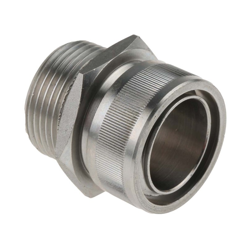 2 pcs - Kopex Straight, Conduit Fitting, 25mm Nominal Size, M25, 316 Stainless Steel, Metallic