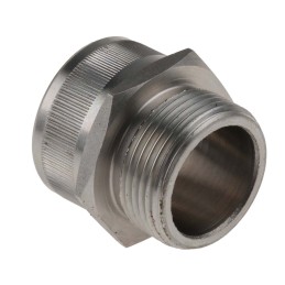 2 pcs - Kopex Straight, Conduit Fitting, 25mm Nominal Size, M25, 316 Stainless Steel, Metallic