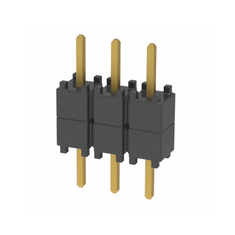 10 pcs : DW-03-07-G-S-200 - CONN HDR 3POS 0.1 STACK T/H GOLD