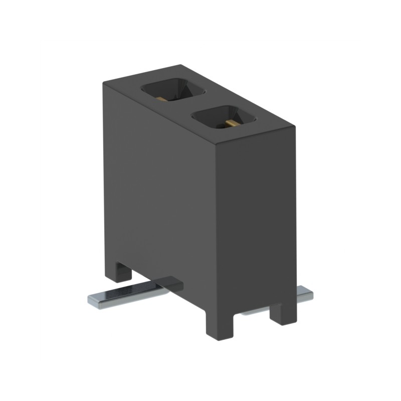 10 pcs : MMS-102-02-L-SV-TR - CONN RCPT 2POS 0.079 GOLD SMD