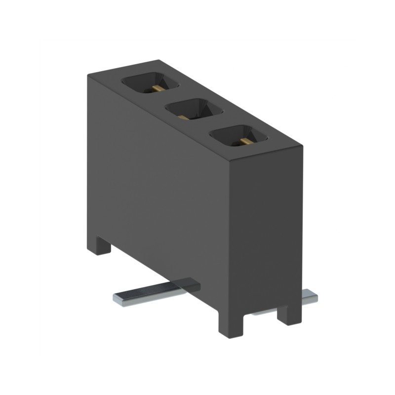 10 pcs : MMS-103-02-F-SV-K-TR - CONN RCPT 3POS 0.079 GOLD SMD