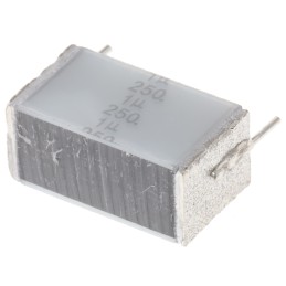 5 pcs - EPCOS B32562 Polyester Film Capacitor, 160 V ac, 250 V dc, ±10%, 1μF, Through Hole