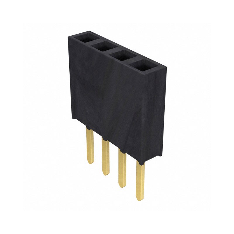 10 pcs : SSW-104-02-G-S - CONN RCPT .100' 4POS SNGL GOLD