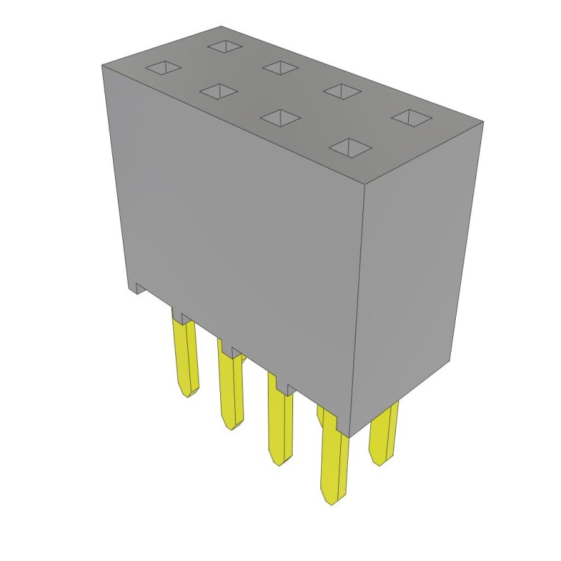 10 pcs : SSW-104-02-S-D - CONN RCPT .100' 8POS DUAL GOLD
