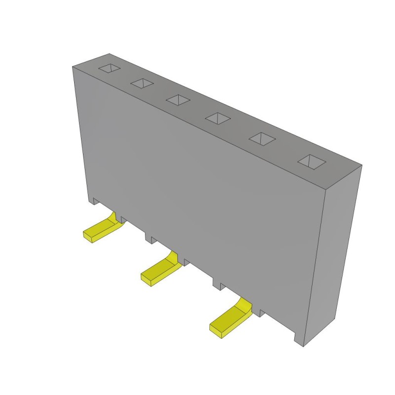 10 pcs : SSW-106-22-G-S-VS - CONN RCPT 6POS 0.1 GOLD SMD
