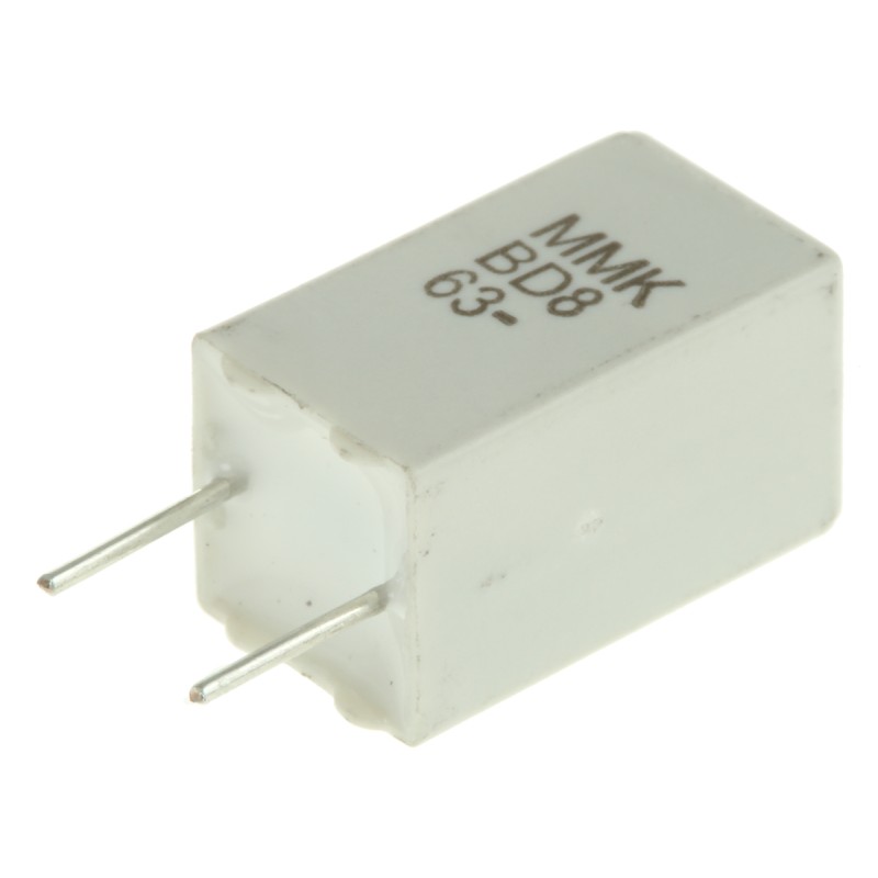 5 pcs - KEMET MMK Polyester Film Capacitor, 40 V ac, 63 V dc, ±10%, 2.2μF, Through Hole