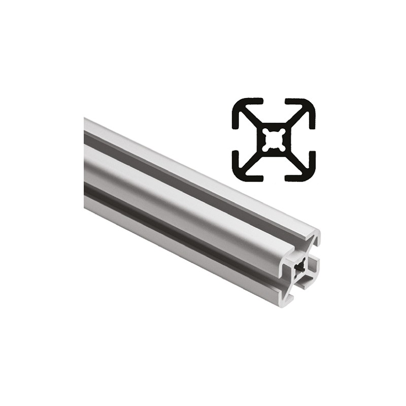 1 pcs - FlexLink Silver Aluminium Profile Strut, 22 x 22 mm, 5.6mm Groove, 1000mm Length, Series XD