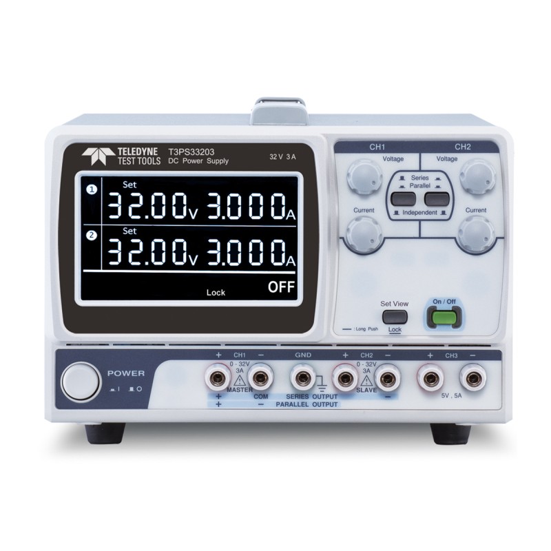 1 pcs - Teledyne LeCroy T3PS Series Digital Bench Power Supply, 0 - 32V, 0 - 3A, 3-Output, 217W