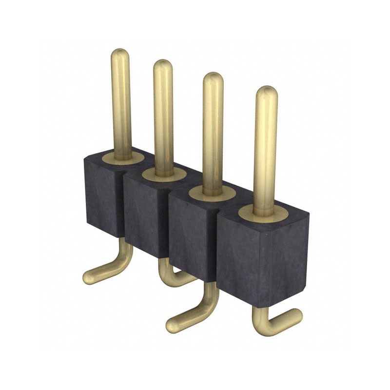 10 pcs : 800-10-004-30-001101 - CONN HEADER SMD 4POS 2.54MM