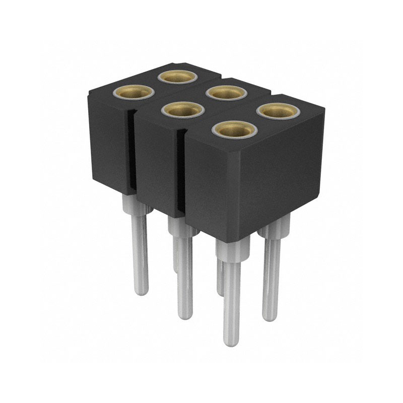 10 pcs : 833-87-006-10-001101 - CONN SOCKET 6POS 0.079 GOLD PCB