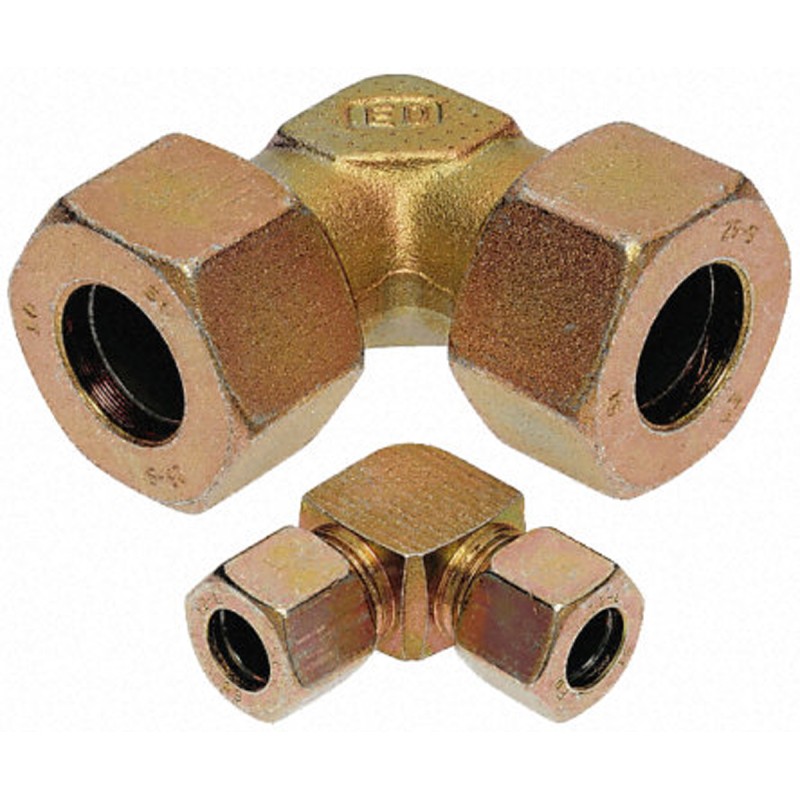 1 pcs - Parker Steel Zinc Plated Hydraulic Elbow Compression Tube Fitting, W10LCF