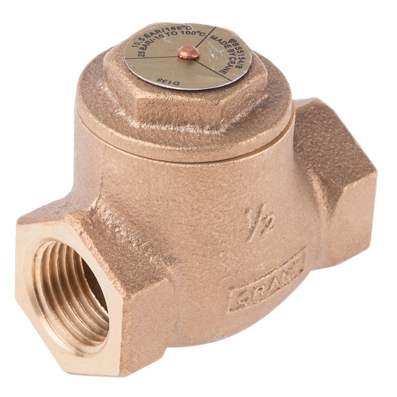 1 pcs - RS PRO Bronze Single Check Valve, BSPT 1/2in, 25 bar
