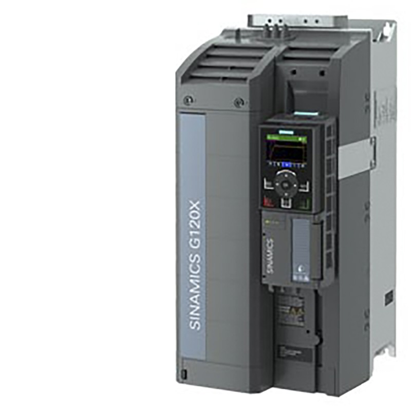 1 pcs - Siemens Inverter Drive, 37 kW, 3 Phase, 380 - 480 V ac, 72 A, SINAMICS G120X Series