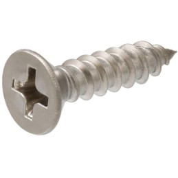 100 pcs - RS PRO Phillips Flat Steel Wood Screw, 9in Thread