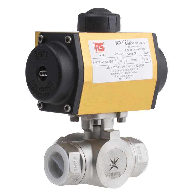 1 pcs - RS PRO Pneumatic Actuated Valve 1in, 1000 psi