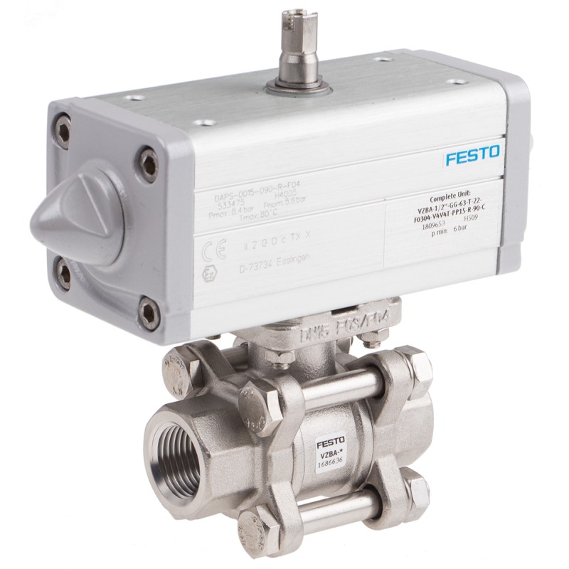 1 pcs - Festo Ball Valve type Pneumatic Actuated Valve