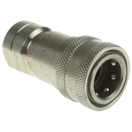 1 pcs - Parker Stainless Steel Female Hydraulic Quick Connect Coupling, G 3/8 Female