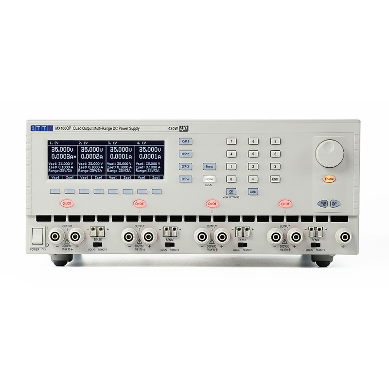 1 pcs - Aim-TTi MX Series Digital Bench Power Supply, 0 - 35V, 0 - 3A, 4-Output, 420W - RS Calibrated