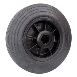 1 pcs - Guitel Hervieu Black Rubber Trolley Wheel, 175kg