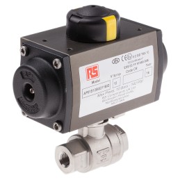 1 pcs - RS PRO Ball type Pneumatic Actuated Valve, BSP 1/4in, 1000 psi
