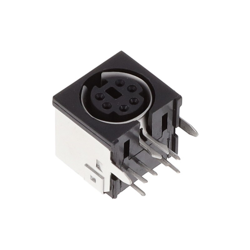 10 pcs : KMDGX-6S-AS - CONN RCPT FMALE MINI DIN 6P SLDR
