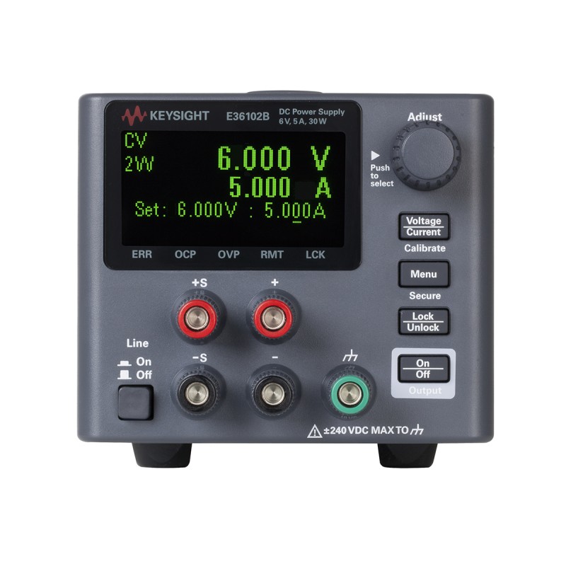 1 pcs - Keysight Technologies E36100B Series Digital Bench Power Supply, 6V, 5A, 1-Output, 30W - RS Calibrated
