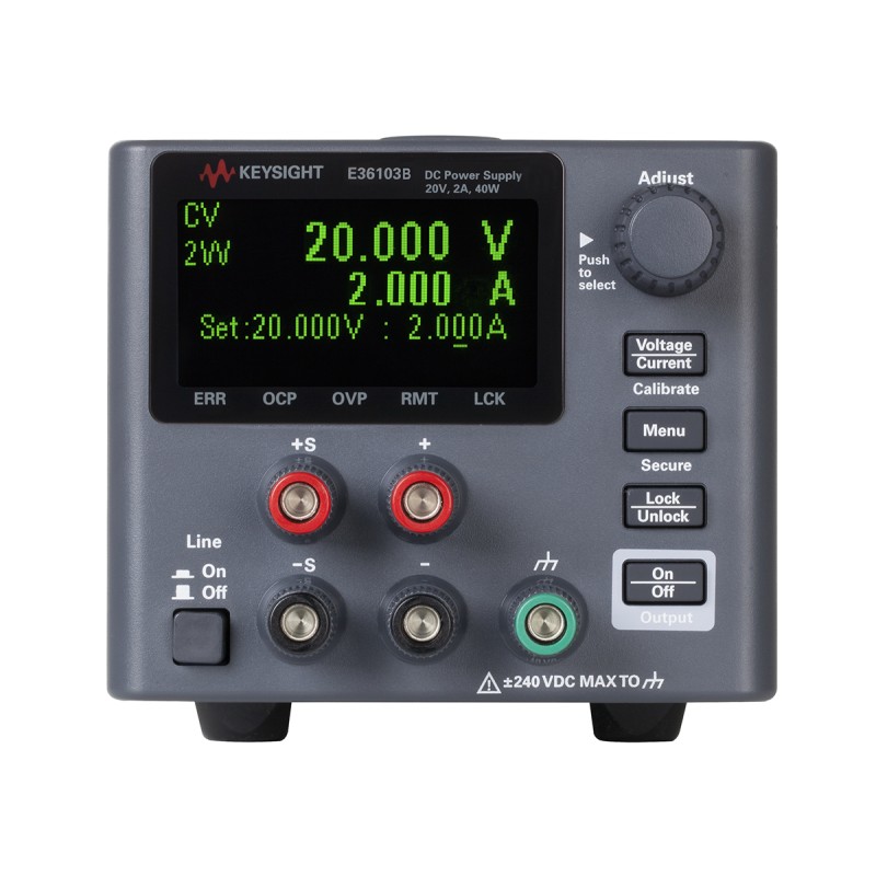 1 pcs - Keysight Technologies E36100B Series Digital Bench Power Supply, 20V, 2A, 1-Output, 40W - RS Calibrated