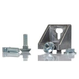 1 pcs - Bosch Rexroth M8 Mounting Bracket Connecting Component, Strut Profile 40 mm, 45 mm, 50 mm, 60 mm, Groove Size 10mm